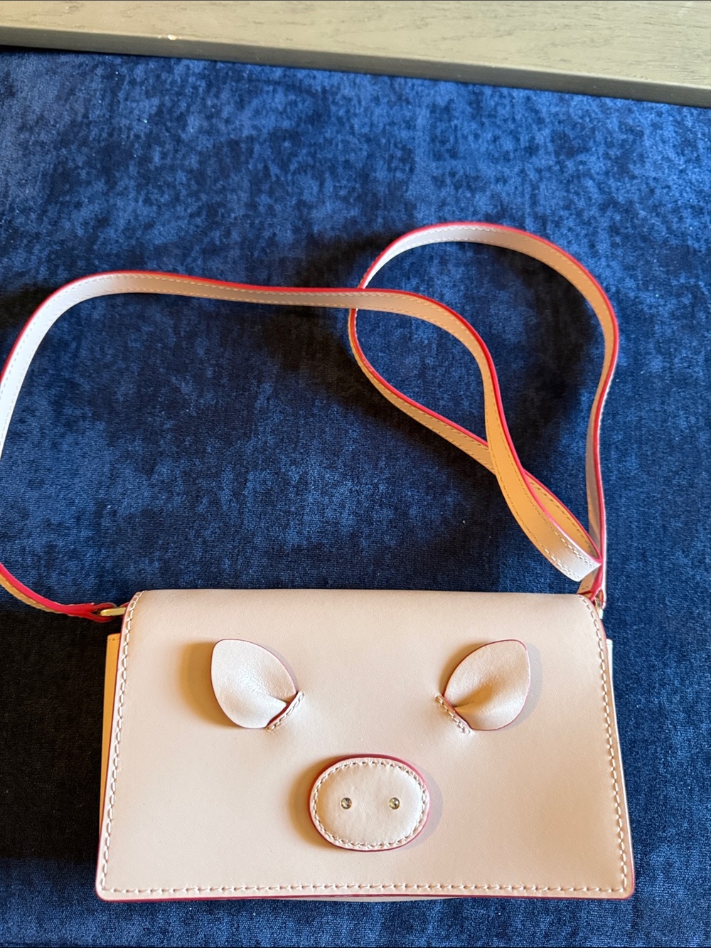 kate spade Pink Piglet Crossbody Bag with Contrast Trim